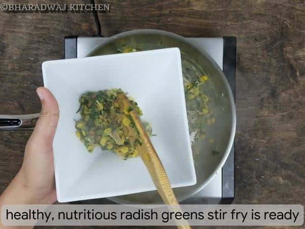 radish greens stir fry